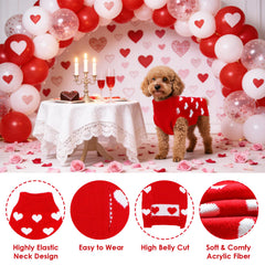 PAYHTOW suéter Valentines para perros, perfecto para fotos familiares y eventos.