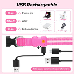 PcEoTllar collar led impermeable, diseñado para lluvia o chapuzones.
