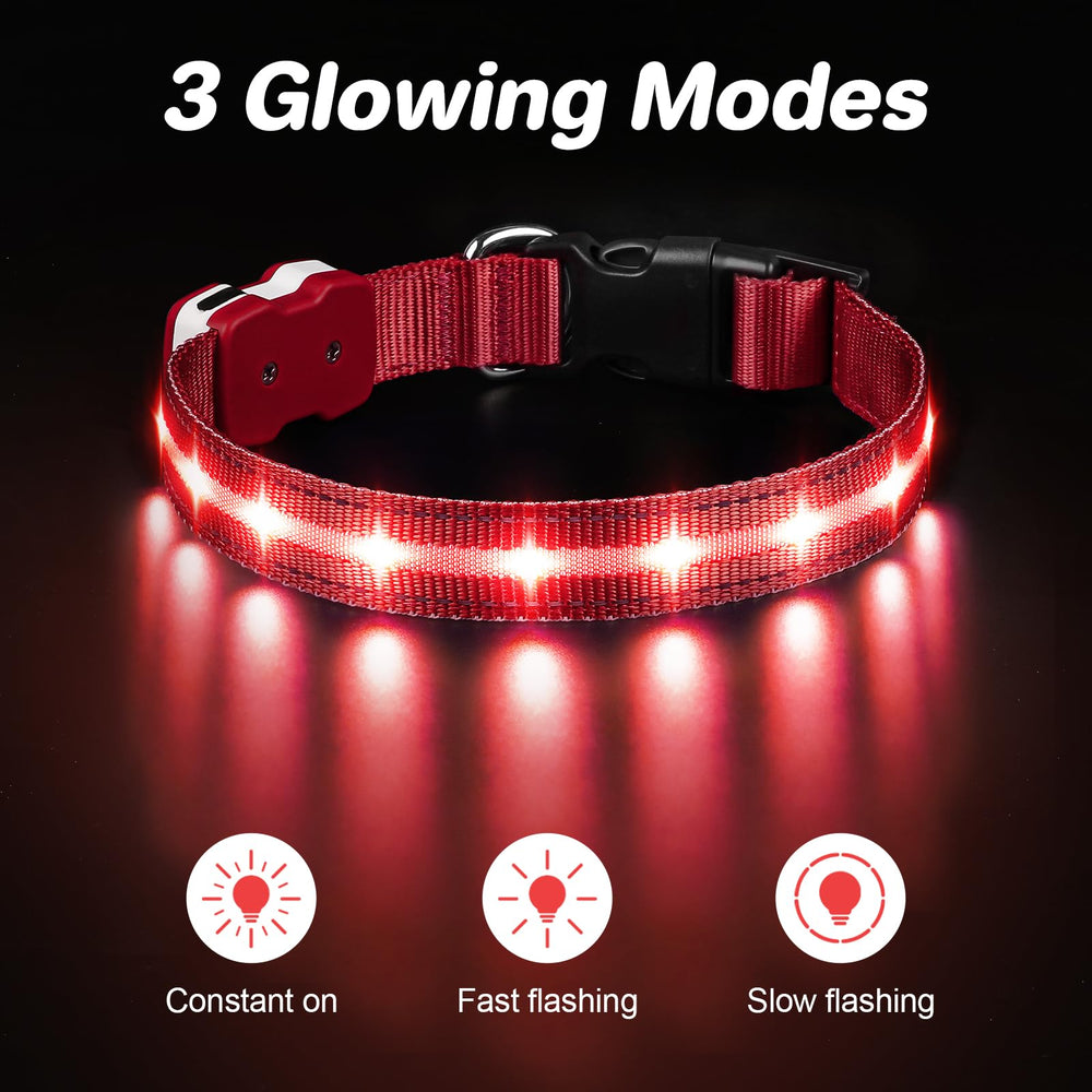 PcEoTllar collar con 3 modos de parpadeo para seguridad