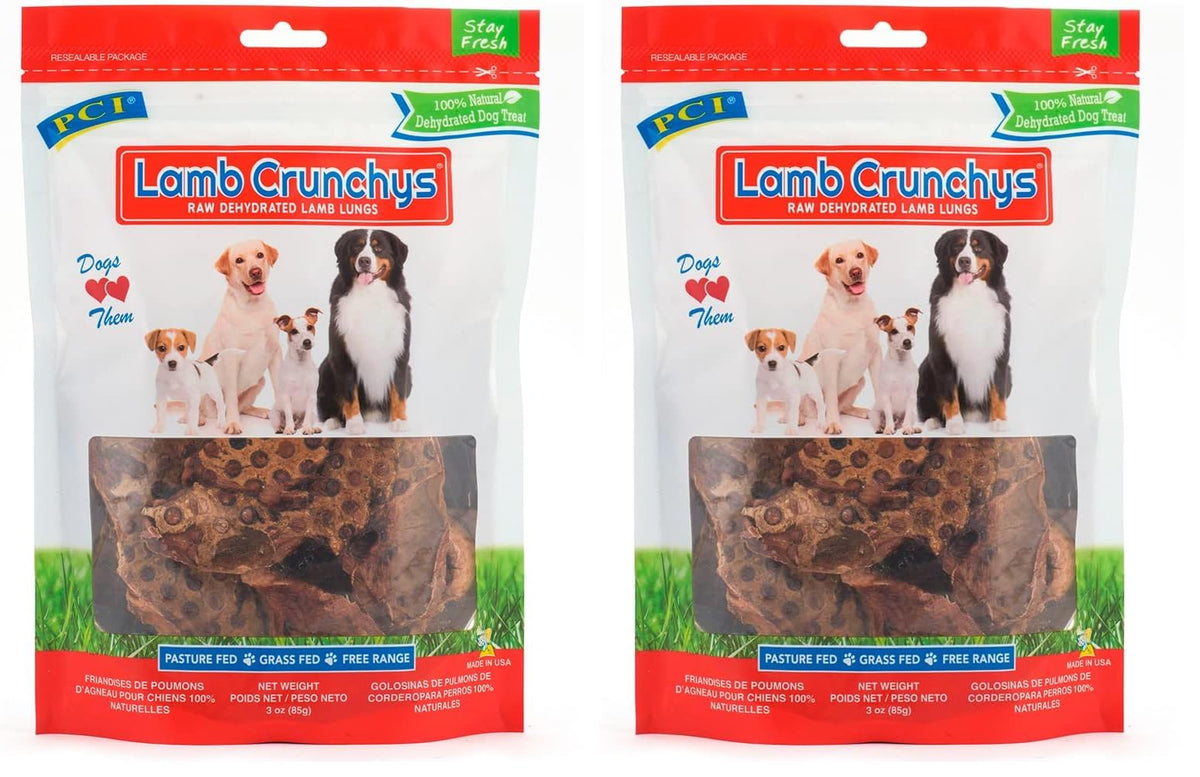 PCI Lamb Crunchys Pulmones de cordero crujientes, snack natural para perros y masticación