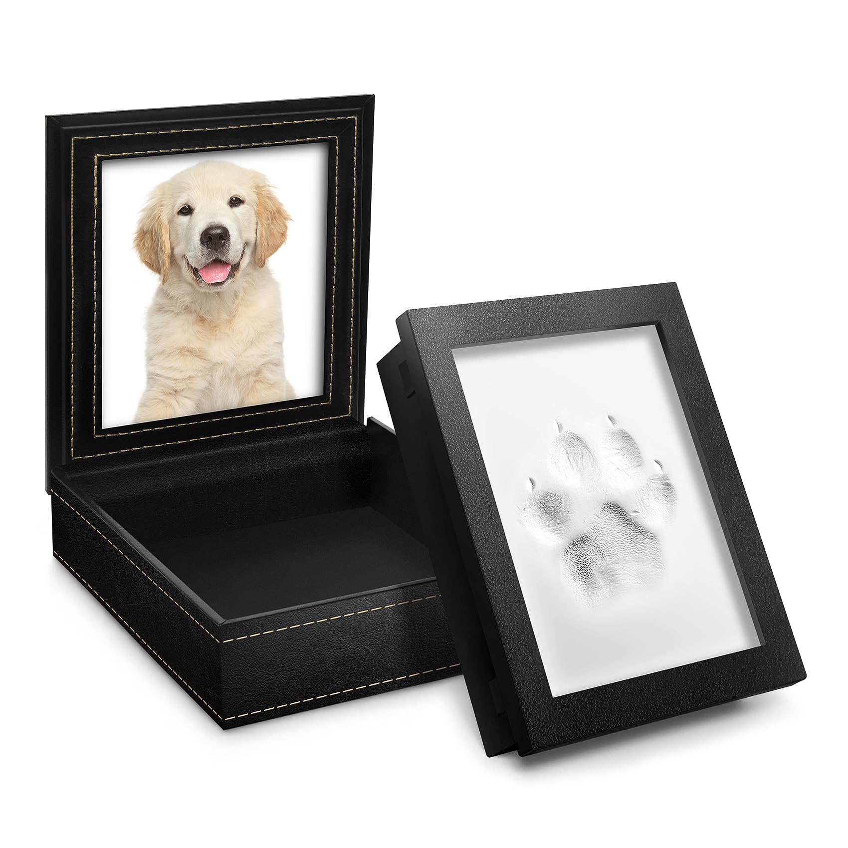 PCS Paw Print Kit: estuche negro elegante para conservar la huella de tu mascota