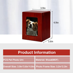 Urna de PCS para perros, madera roja y negra, aspecto elegante