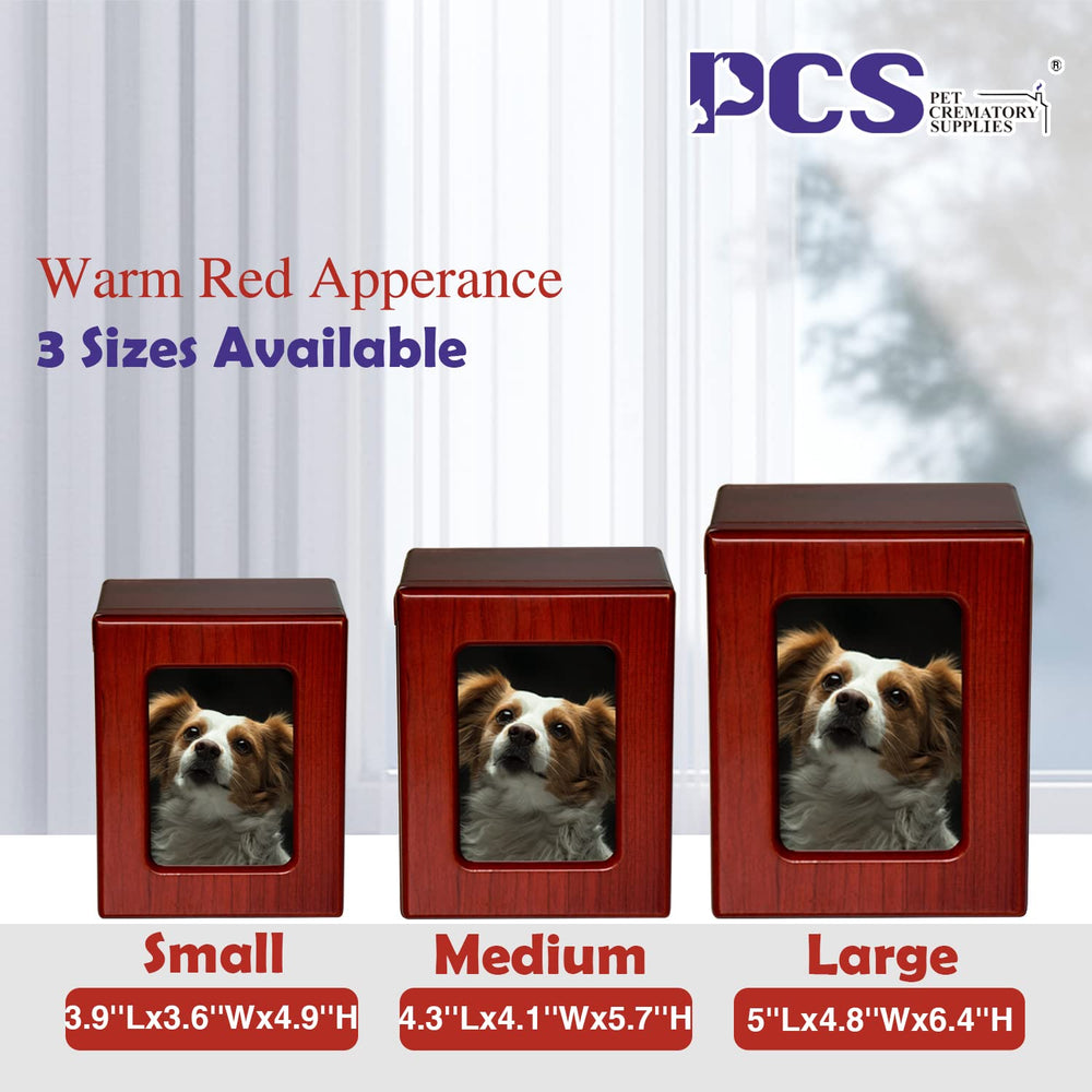 Urna de PCS para perros, tamaño compacto para foto y cenizas