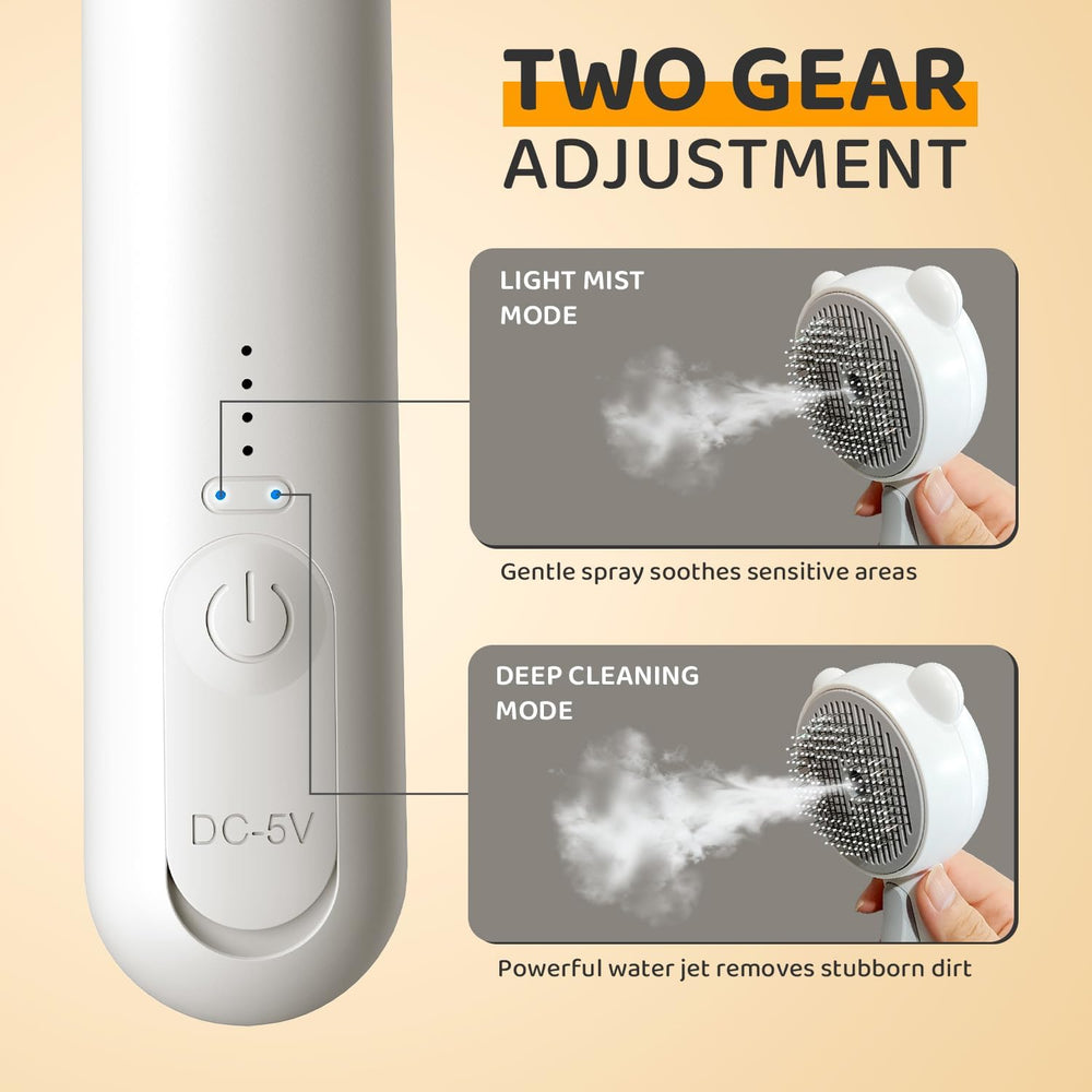 Pecait cepillo vapor gatos ergonomico, diseño ligero para agarre seguro.