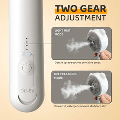 Pecait cepillo vapor gatos ergonomico, diseño ligero para agarre seguro.