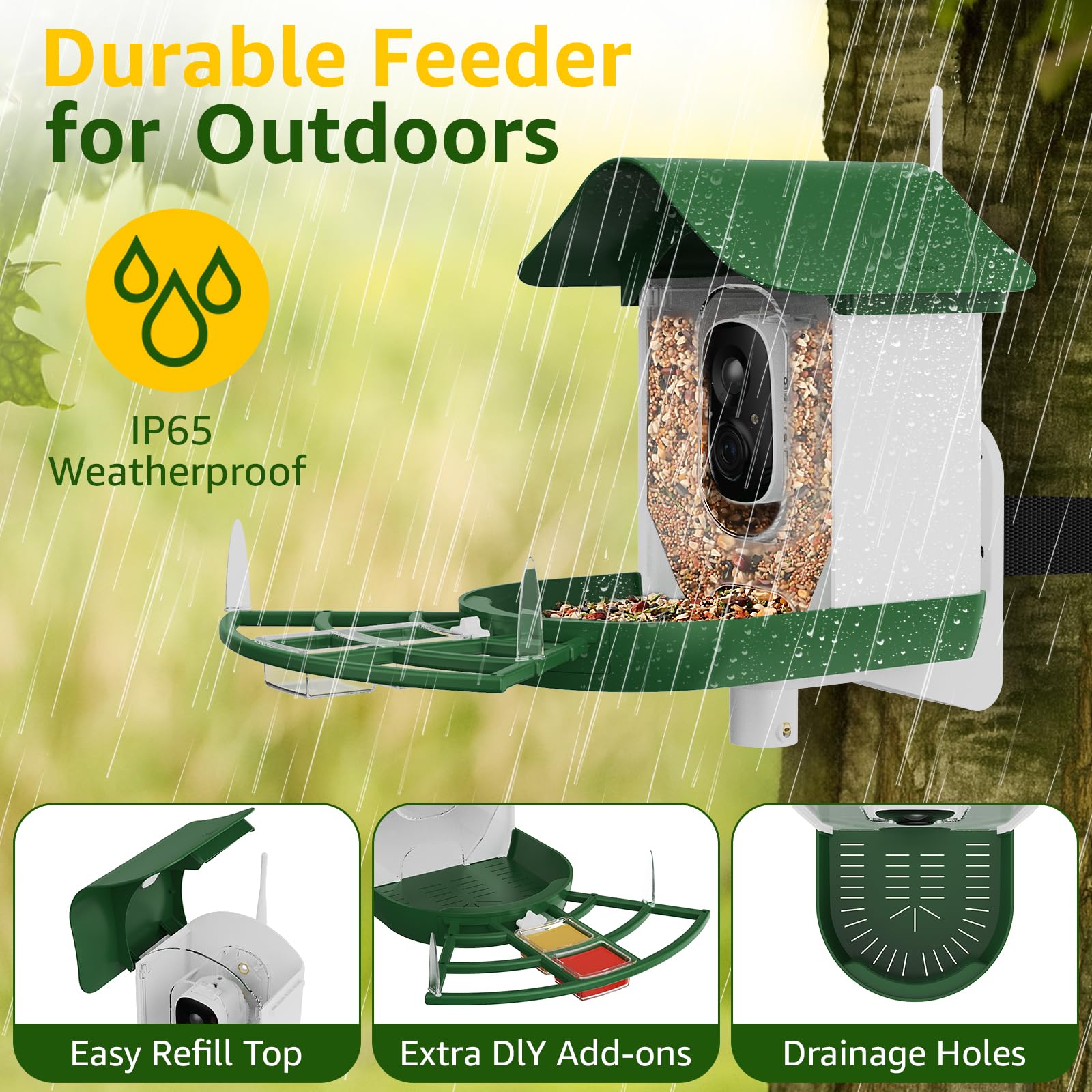 PeckCam accesorios-percha-fruta-jalea: atrae a más aves al comedero