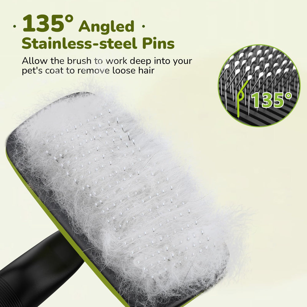Pecute cepillo con cerdas de acero inoxidable a 135° para deslanar con suavidad