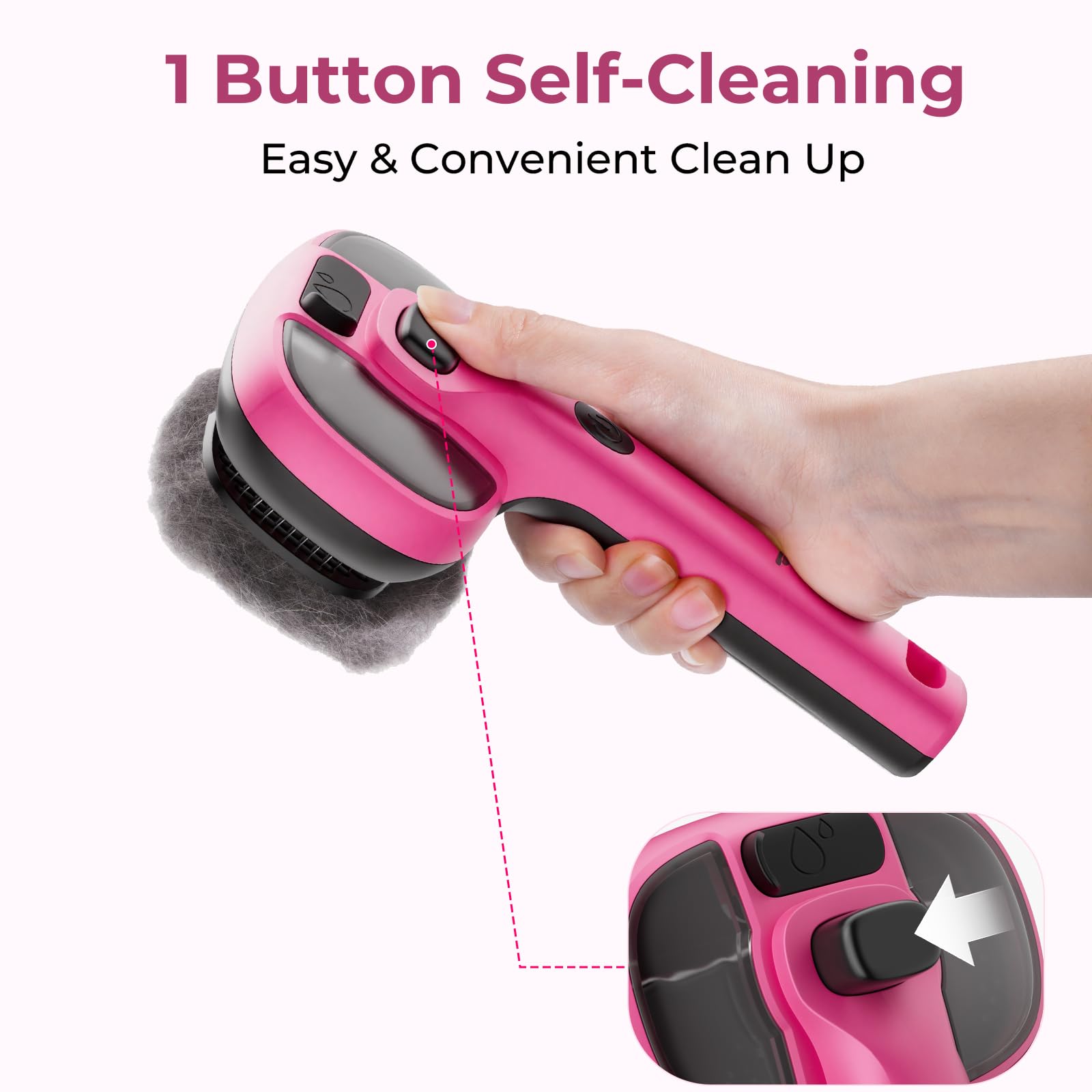 Pecute Cepillo de Vapor para Gatos, puntas de acero inoxidable para pelo suelto.