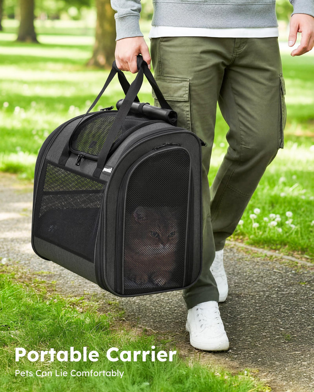 Pecute Mochila para Gato, correas-ergonomicas: transporte cómodo.