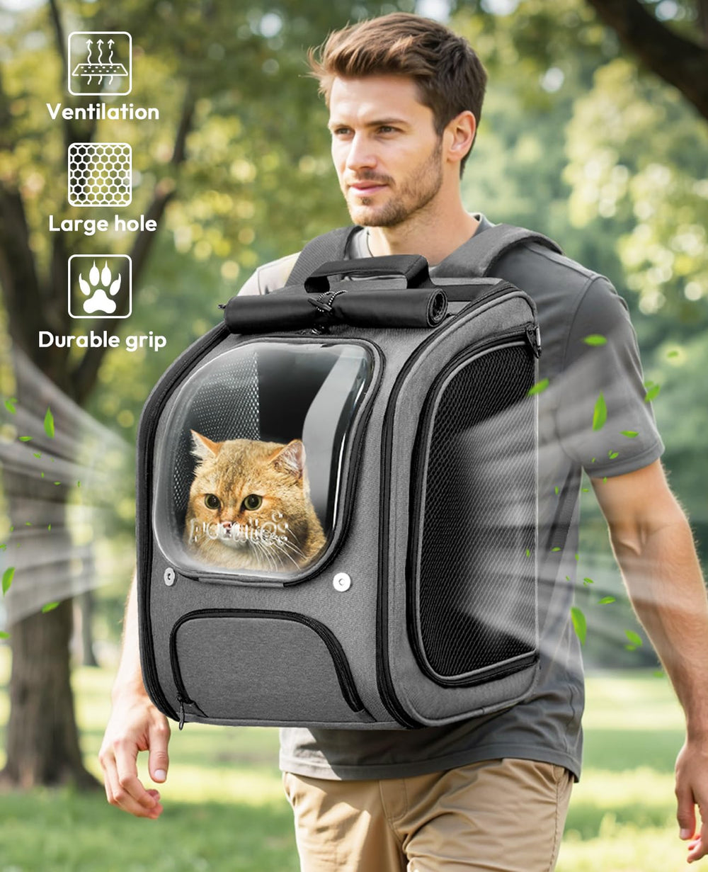 Pecute gato mochila sombra UV: protección solar durante excursiones.