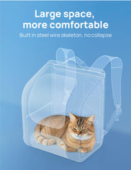 Pecute gato mochila transpirable: flujo de aire para paseos confortables.