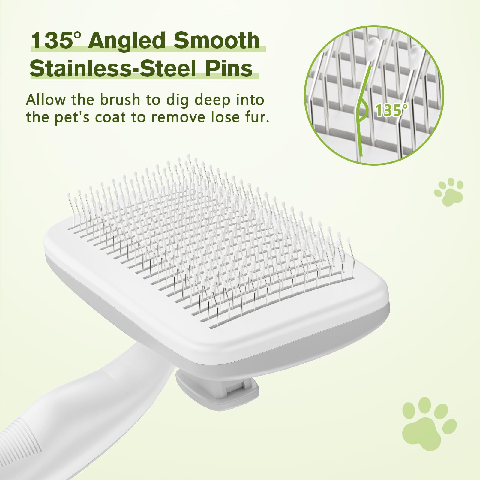 Mango ergonómico y ligero de Pecute para cepillados cómodos.