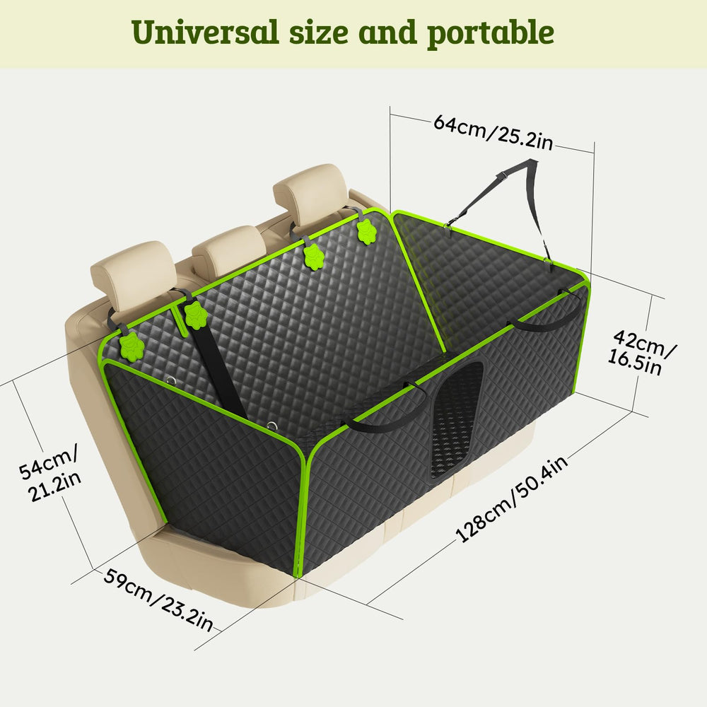 Pecute: cobertura amplia de 133 x 62 cm para la banqueta trasera.