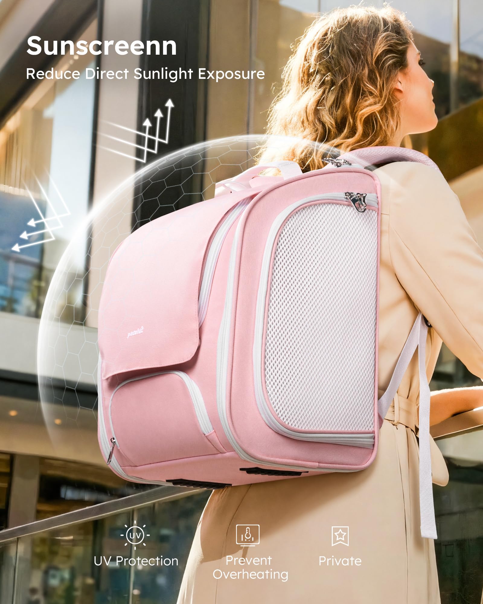 Respaldo ergonómico 3D Pecute mochila gato para espalda cómoda