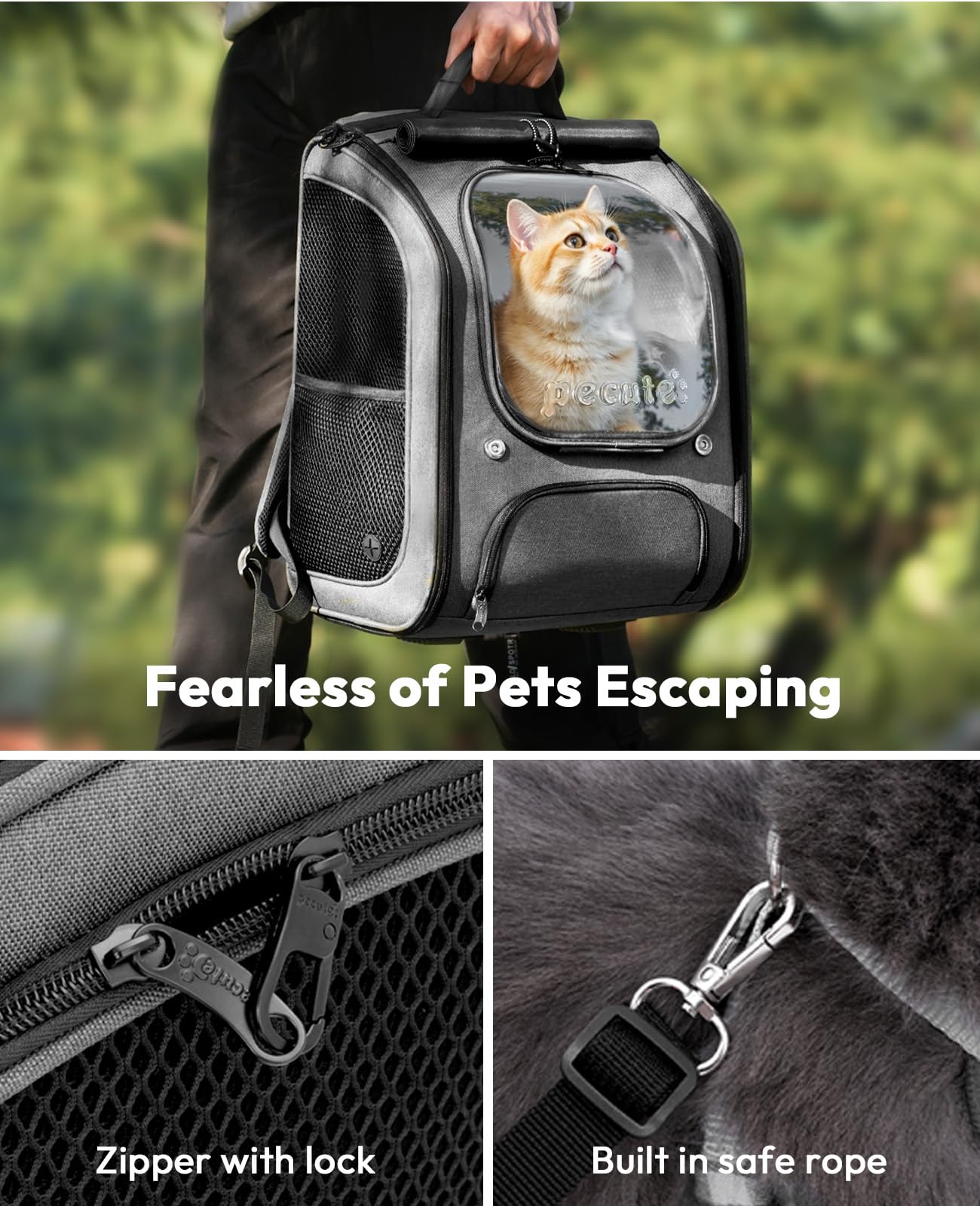 Pecute mochila gato plegable: fácil de guardar y ahorrar espacio.