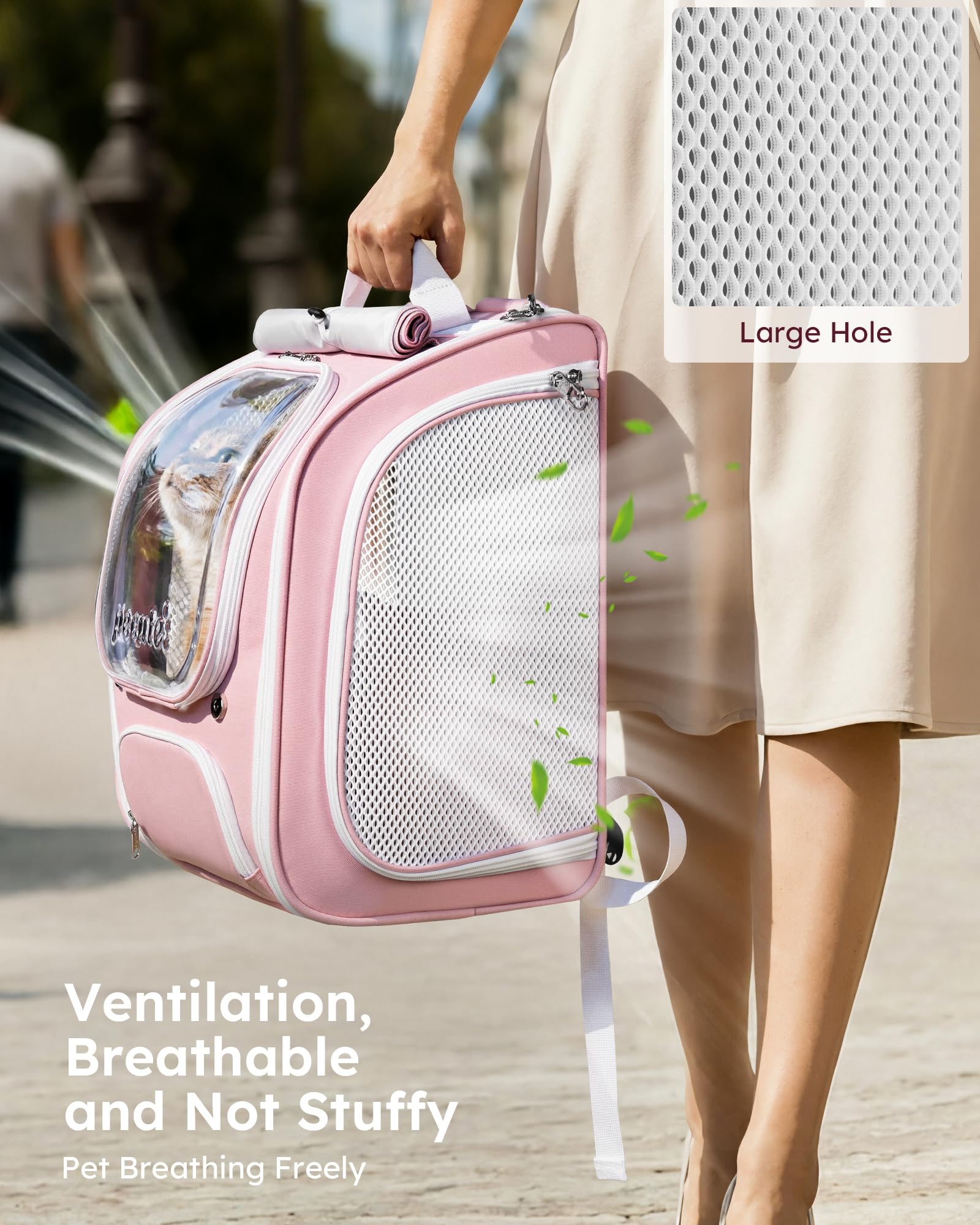 Mochila Pecute para gato protección UV y sombra