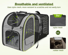 Pecute Mochila Porta-Gato con correas ergonómicas para transportar sin esfuerzo.