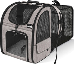 Pecute mochila portamascotas: dimensiones ideales para mascotas pequeñas y gatos.