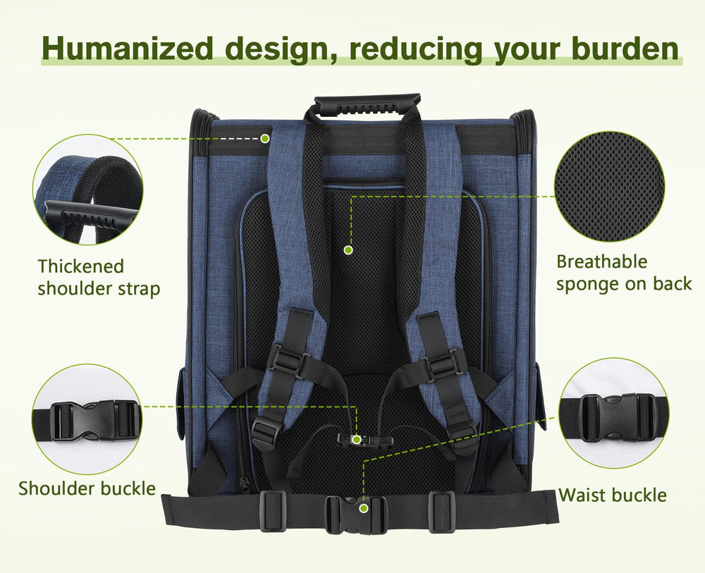 Pecute Diseño ergonómico con correas y respaldo para mayor soporte