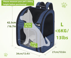 Pecute Mochila transporte perro ampliable para mayor comodidad en caminatas