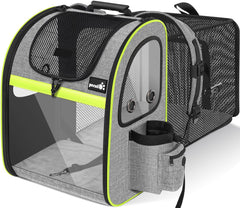Pecute mochila transportín para mascotas con malla ventilada para mayor comodidad.