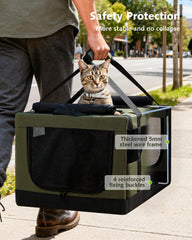 Pecute porta-gatos con divisor removible para dos zonas independientes