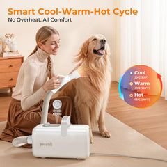 Pecute secador para perros con control de temperatura personalizable.