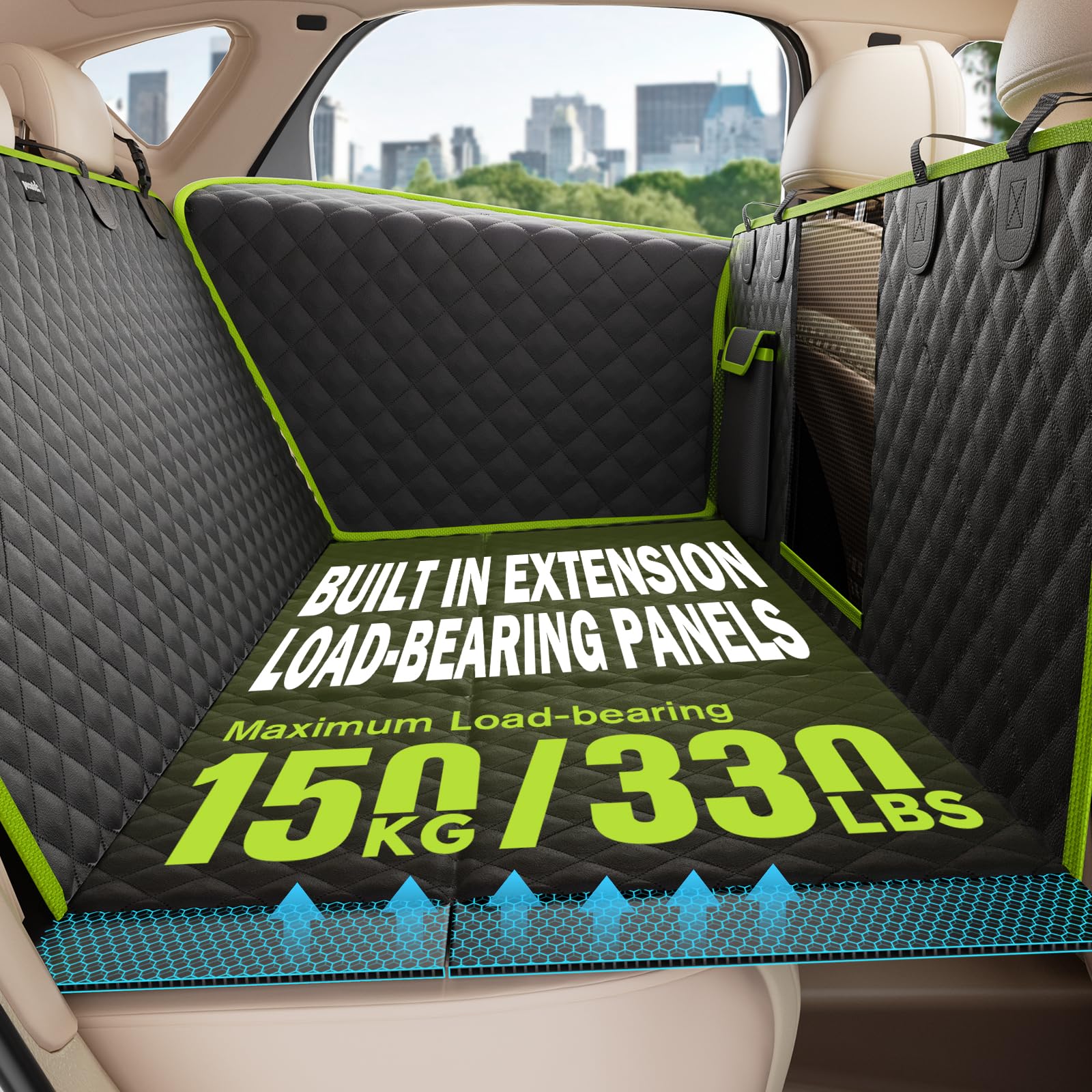 Pecute soporte hasta 150 kg ideal para perros grandes o varios durante viajes.