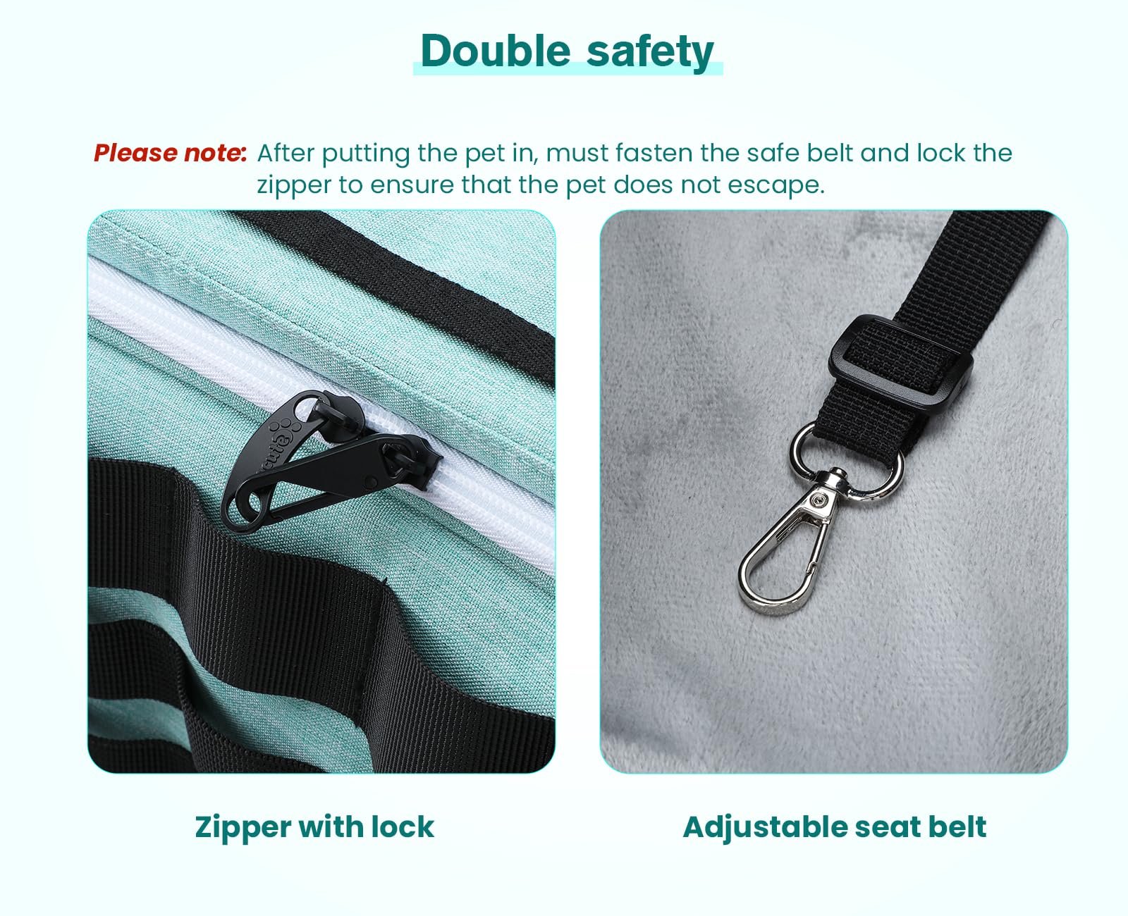 Entrada doble en Pecute transportín para gatos para acceso conveniente.