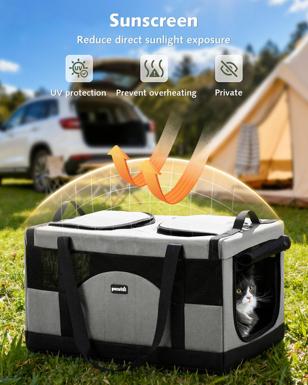 Pecute transportín para gatos: plegable para almacenamiento compacto