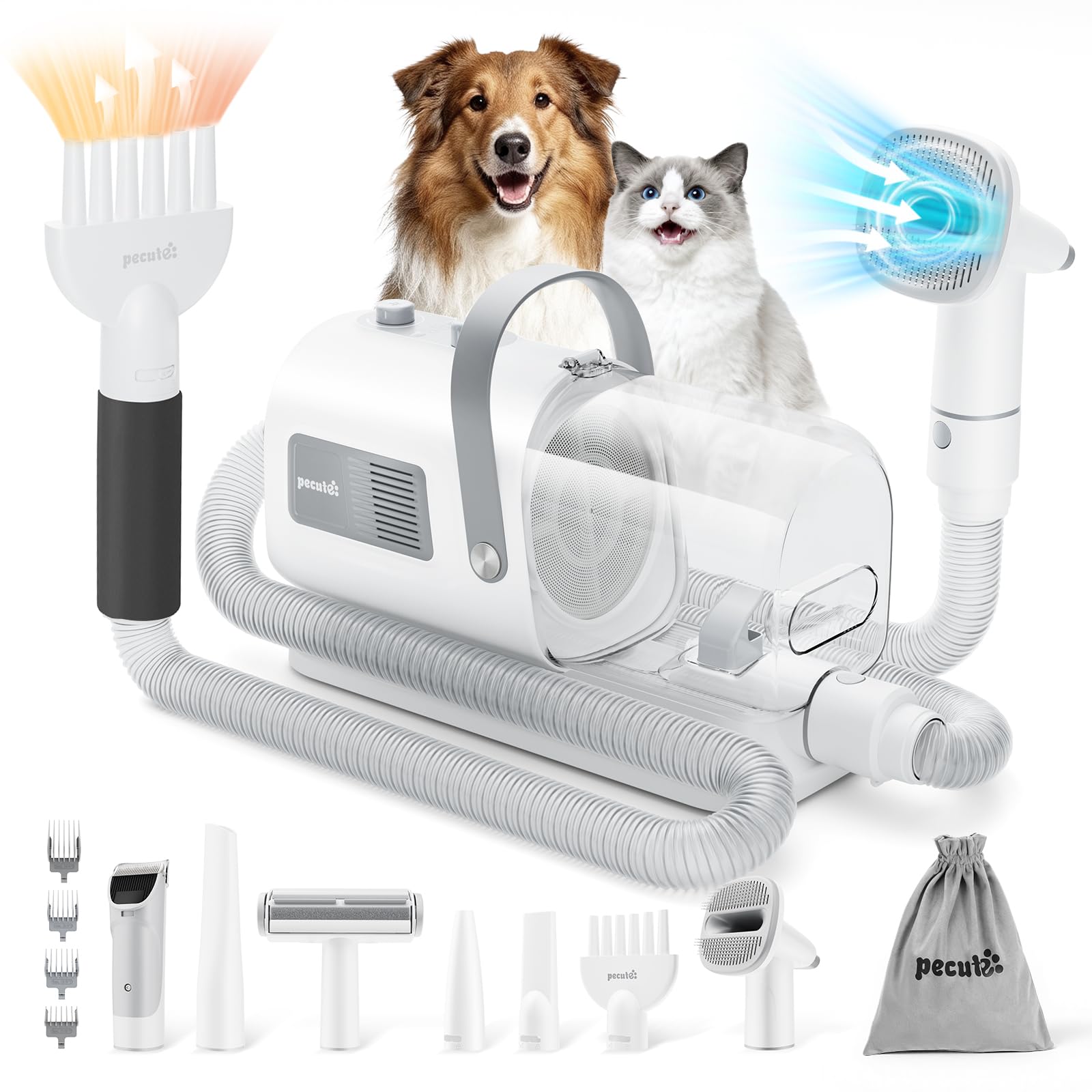Unidad principal Pecute para cuidado canino, solución todo en uno.
