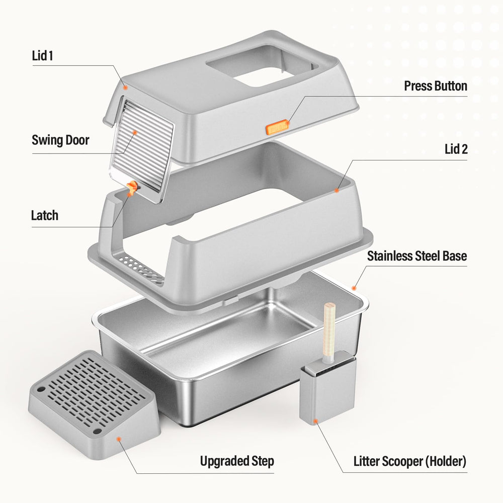 PEDIBAT caja con pala incluida para limpieza rápida.