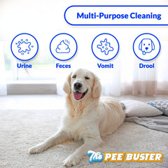 Pee Buster, pulverizador para mascotas, aplicación rápida y precisa.