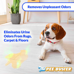 Tabletas Pee Buster para limpieza profunda de manchas difíciles.