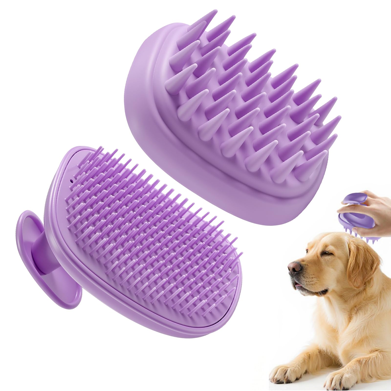 Peehss cepillo baño 2 en 1 durante el baño para eliminar pelo suelto.
