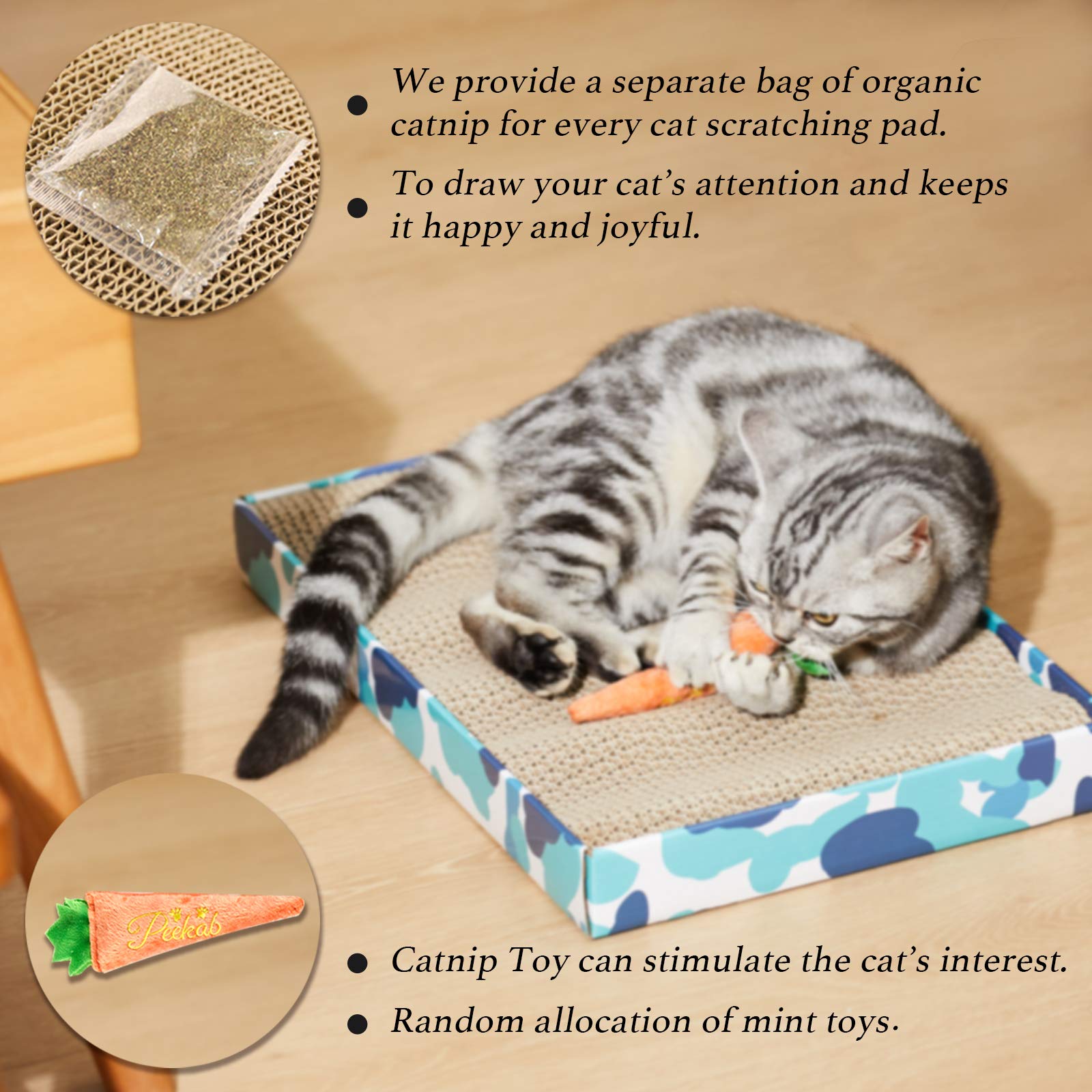 PEEKAB incluido hierba gatera atrae al gato para juego y exploracion