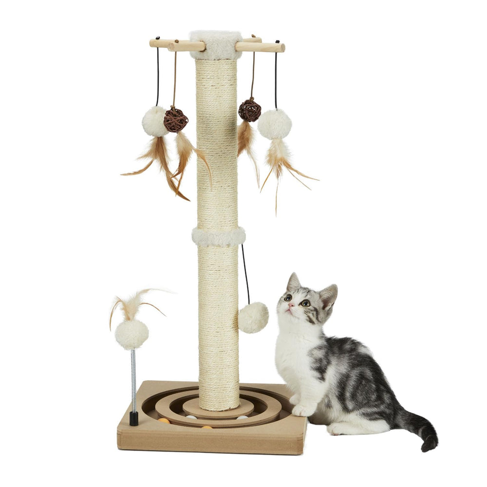 PEEKAB poste rasca sisal para gatos con base estable en interiores