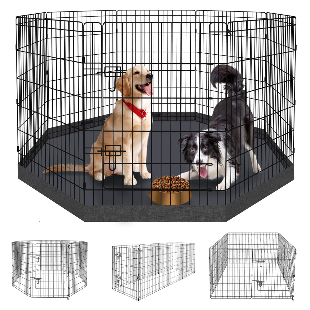 Peekaboo corral para perros con ocho paneles de 36 pulgadas, estructura estable para interior o exterior.