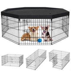 Jaula para perros Peekaboo con 8 paneles plegables de malla para interiores o exteriores