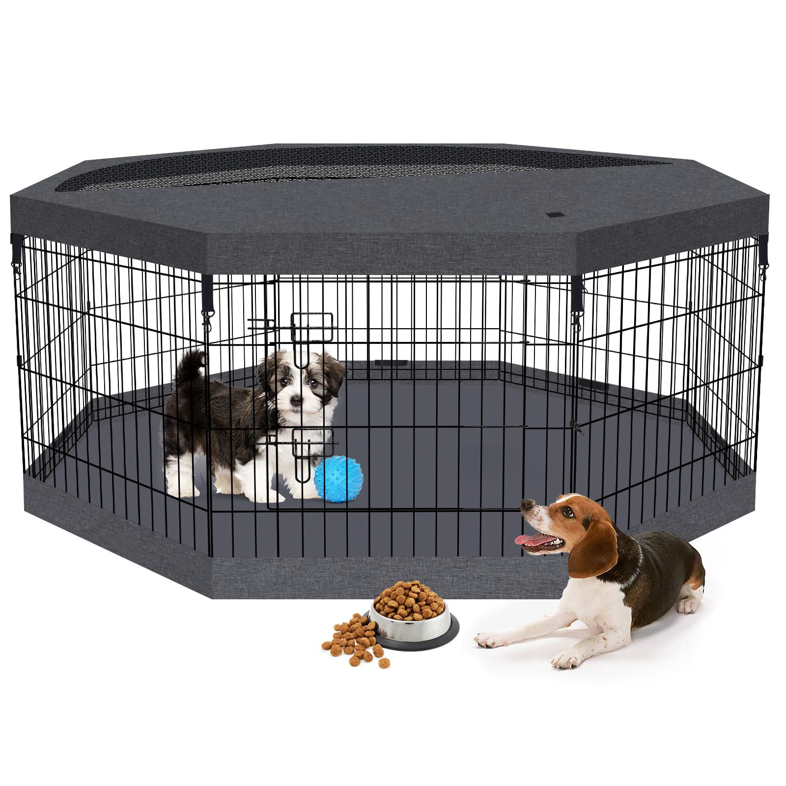 Peekaboo jaula para perros plegable con paneles de metal para uso interior y exterior.