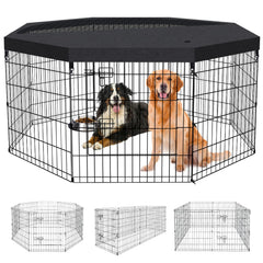 Peekaboo jaula para perros: conjunto de 8 paneles de 30 pulgadas ofrece espacio amplio para jugar