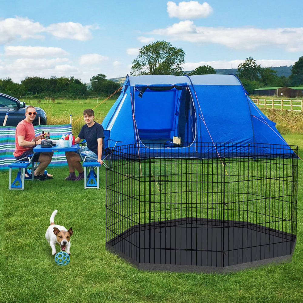 Peekaboo Dog Pen montaje sin herramientas para uso diario.