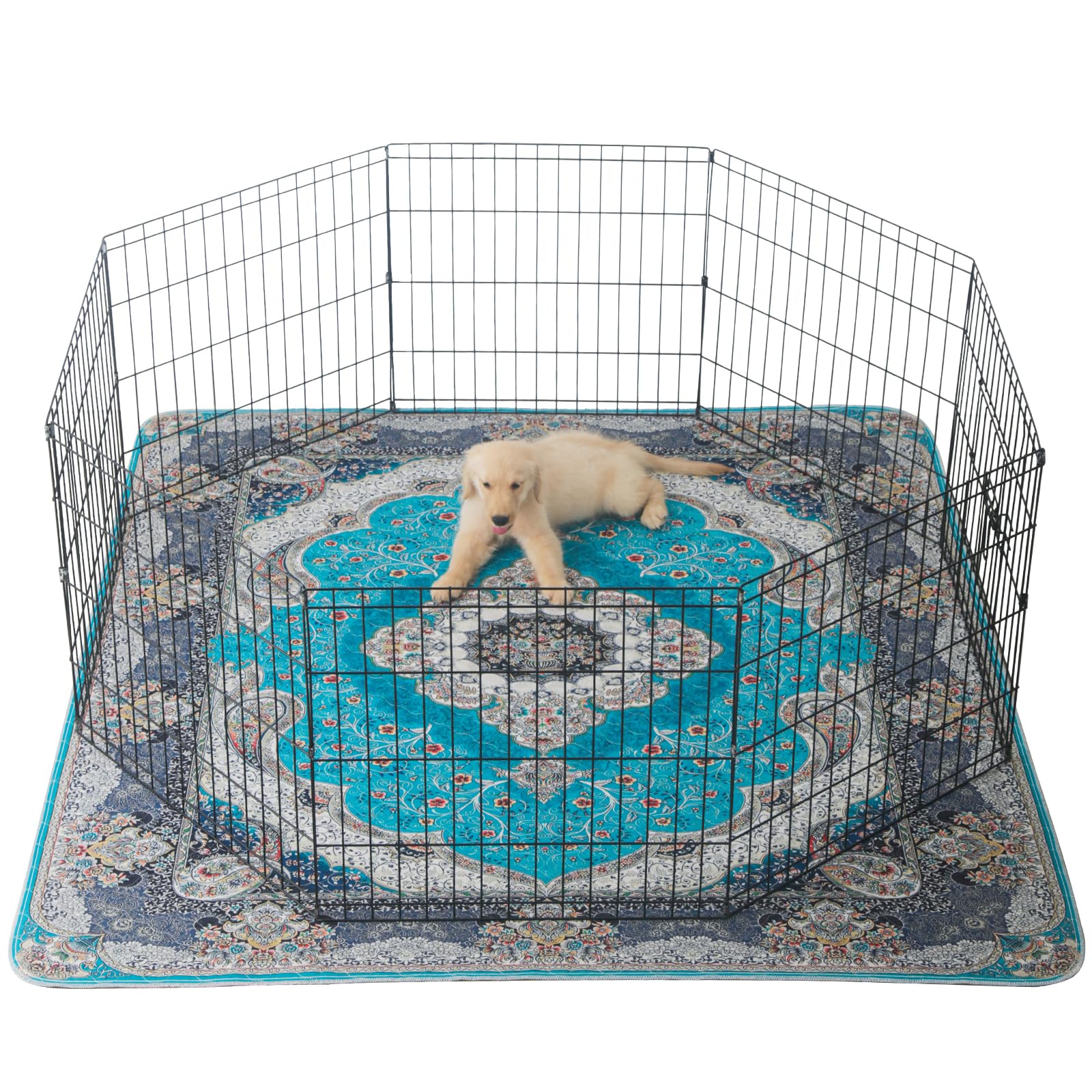 Peepeego almohadilla lavable 63x63 pulgadas mantiene seca la zona de juego del cachorro.