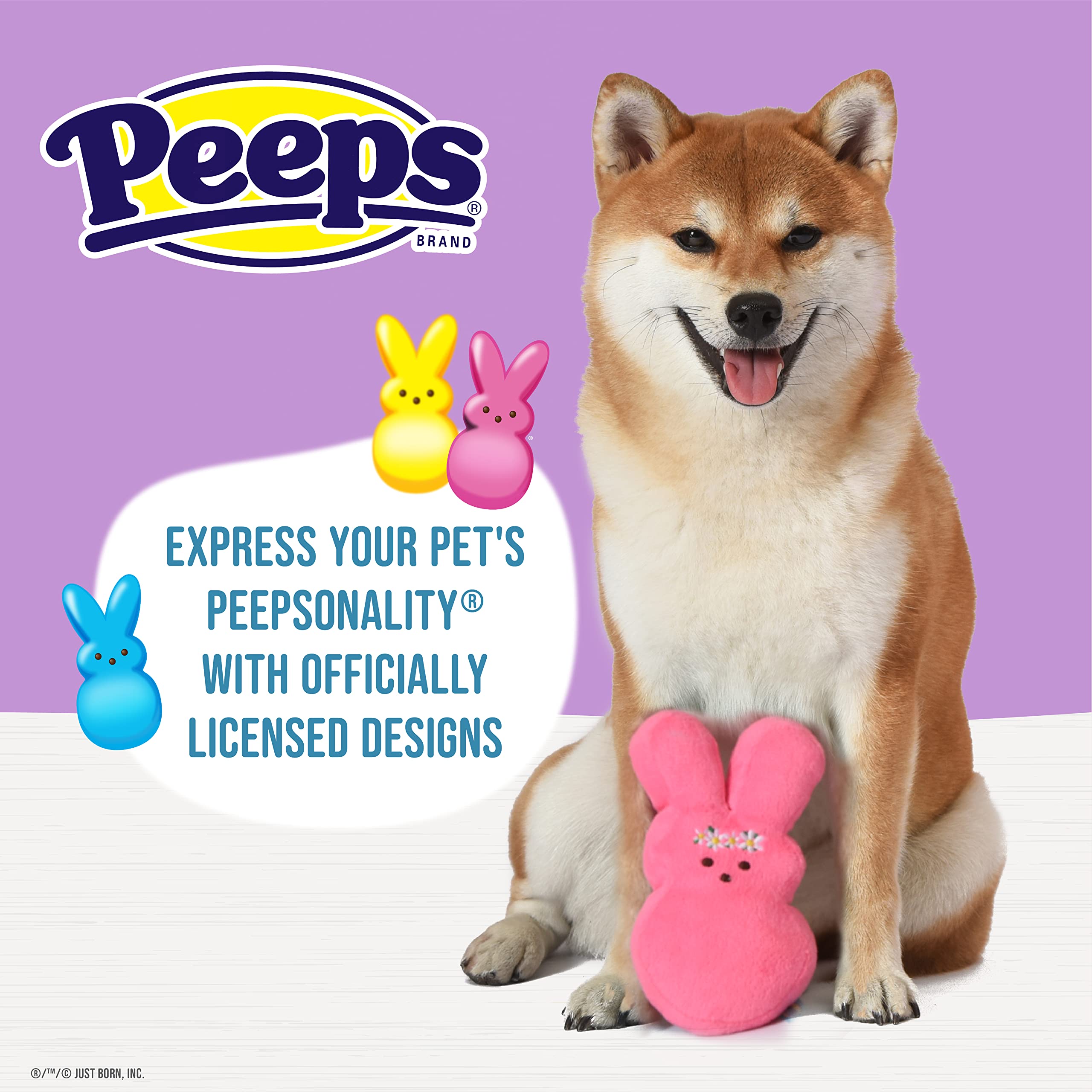 Juguete Peeps para perros con chirriador, mantiene a tu mascota entretenida.