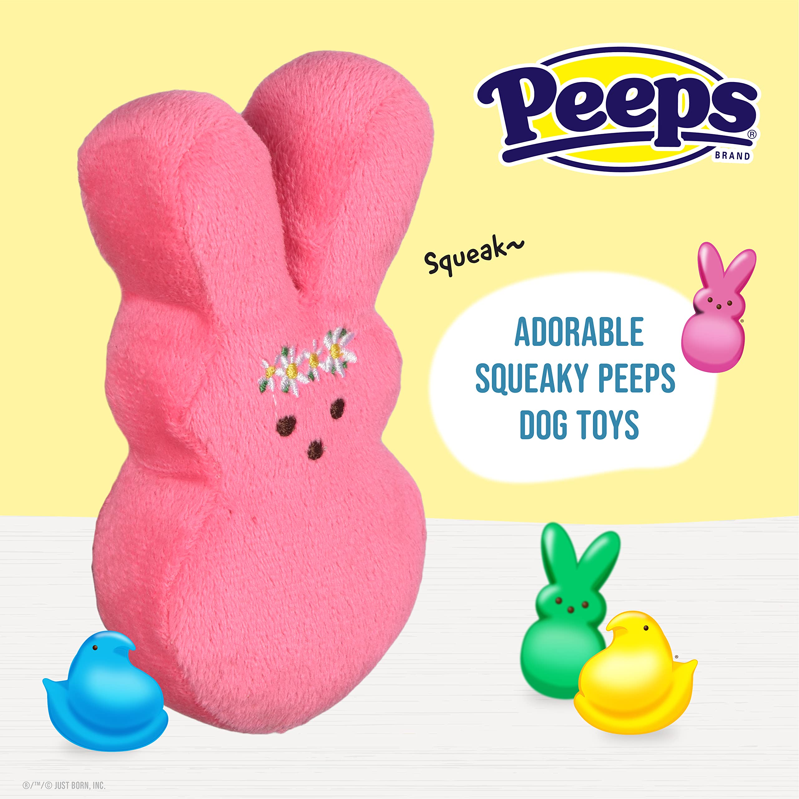 Regalo Peeps de Pascua para perros, combinación de diversión y ternura.
