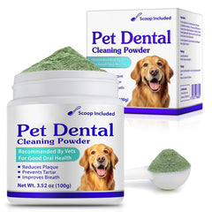 Peesnb polvo dental para perros, limpieza suave y eficaz.