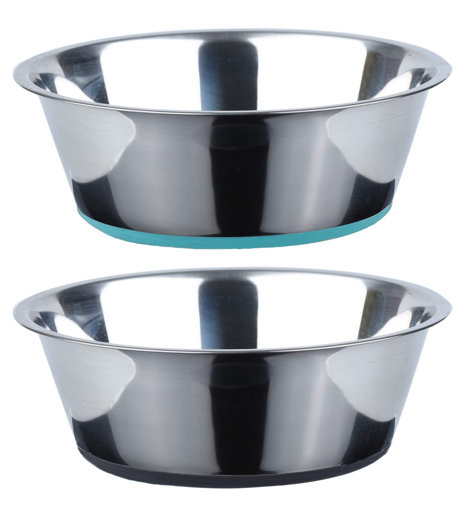 PEGGY11 tazones de acero inoxidable profundo con base antideslizante para comidas estables.
