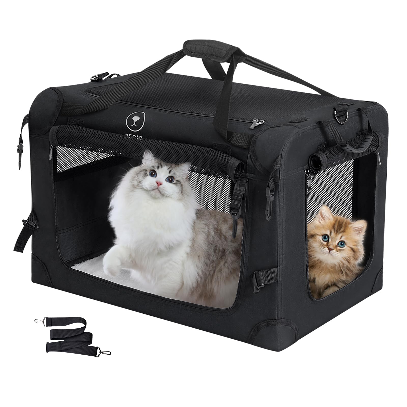 Pegic Extra Grande: transportín portátil para gatos, ideal para viajes en coche.