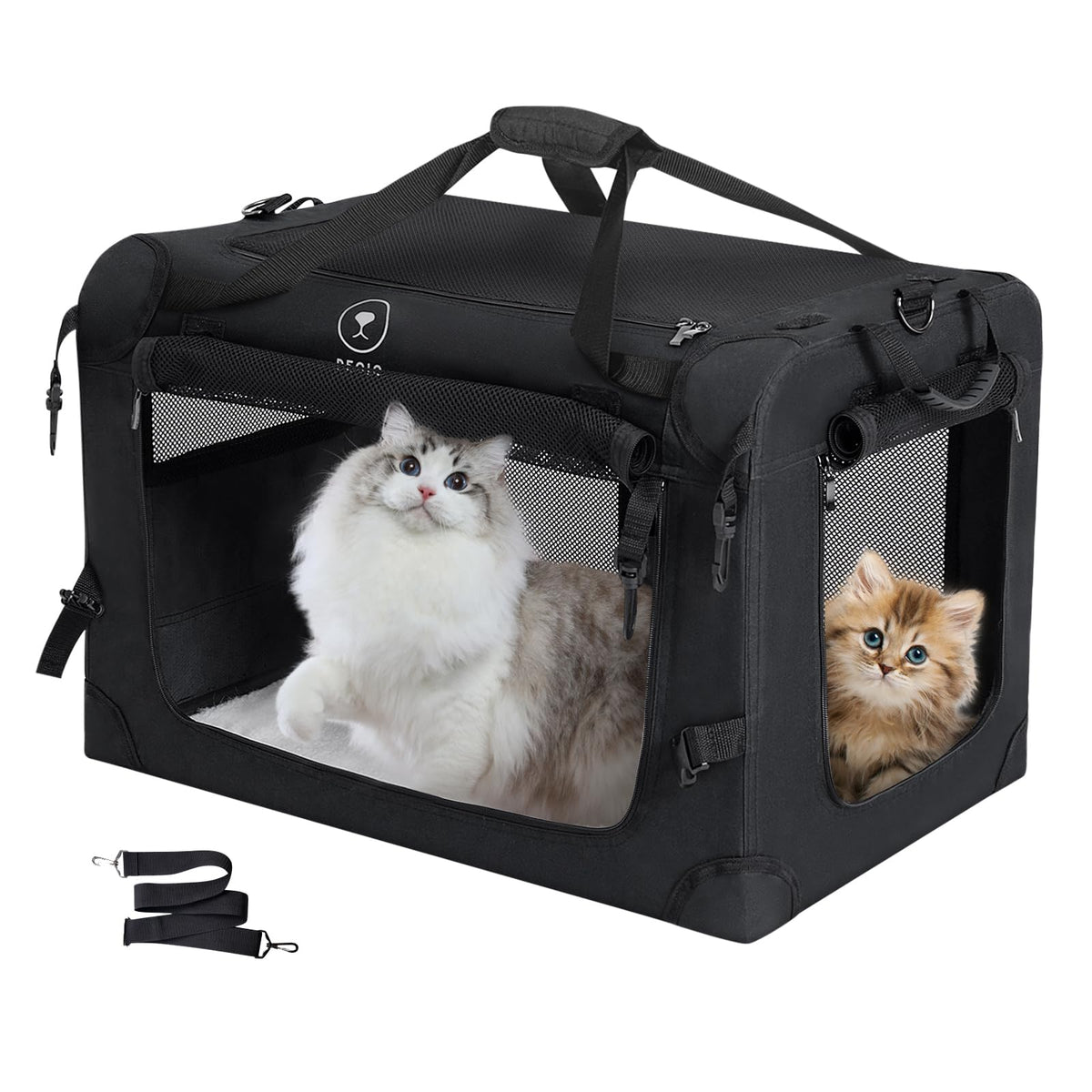 Pegic Extra Grande: transportín portátil para gatos, ideal para viajes en coche.