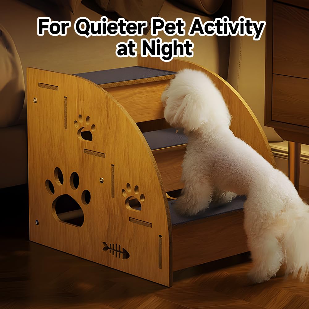 PEITA PET madera duradera, soporte estable para mascotas pequeñas.